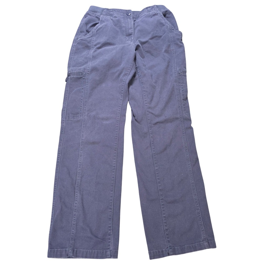L.L. Bean Women's Slate Blue Wide-Leg Cargo Pants